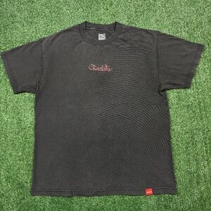 Vintage Y2K Chocolate Skateboards Graphic T Shirt Men's Size L Black Skater Tee